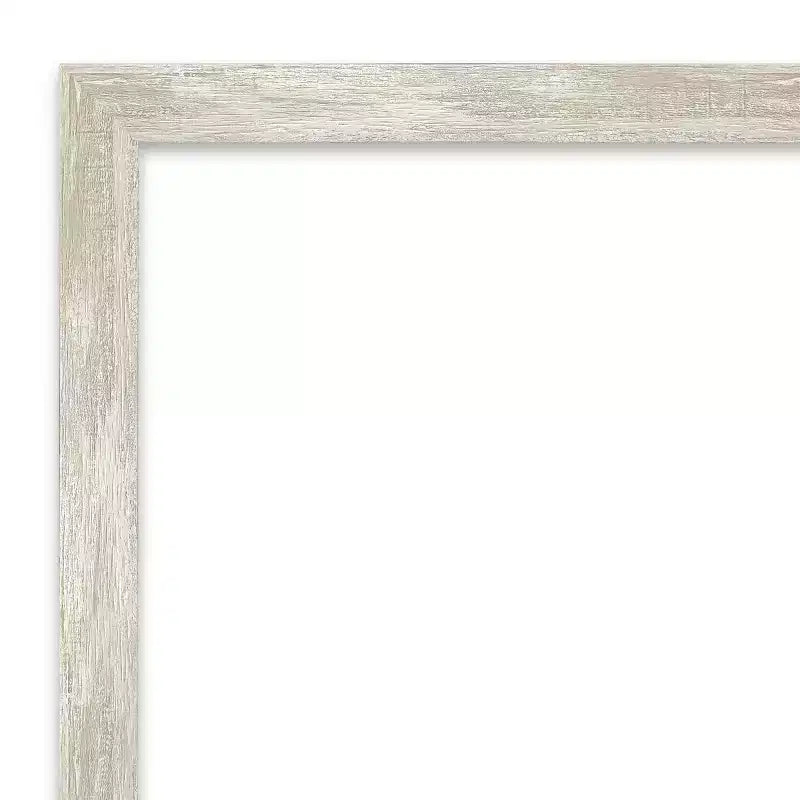 38"x26" Crackled Metallic Narrow Wall Mirror – Modern Rectangle, Includes Mounting Hardware
