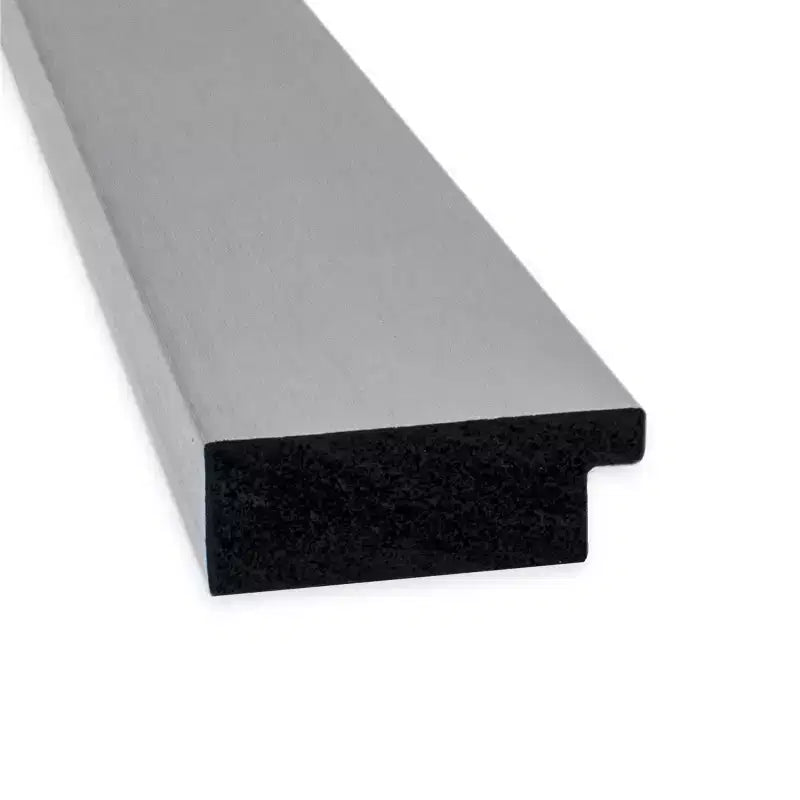 30"x30" quadratischer Wandspiegel aus gebürstetem Nickel – moderner Polystyrolrahmen