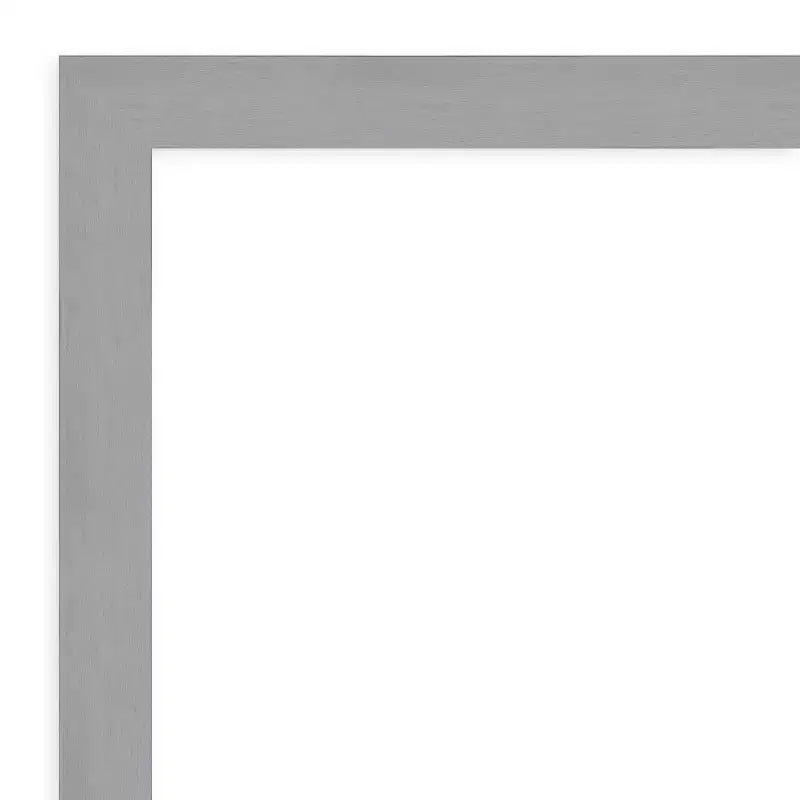 30"x30" quadratischer Wandspiegel aus gebürstetem Nickel – moderner Polystyrolrahmen