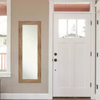 Specchio da porta a figura intera 20"x54" in legno marrone con gufo