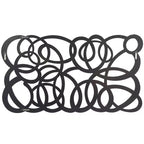 35"x64" Glas geometrischer Wandspiegel – silberner Rahmen, großer Raumakzent