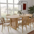 67" Moderner ovaler Bauernhaus-Esstisch – Für 6 Personen, Küche & Esszimmer