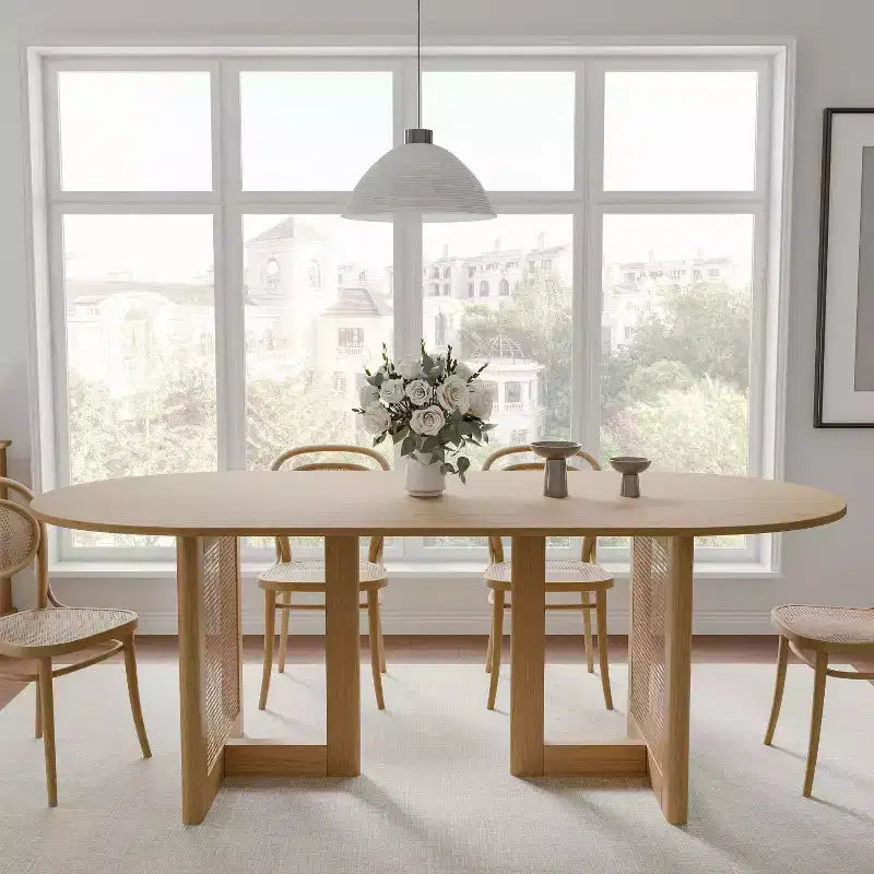 67" Moderner ovaler Bauernhaus-Esstisch – Für 6 Personen, Küche & Esszimmer