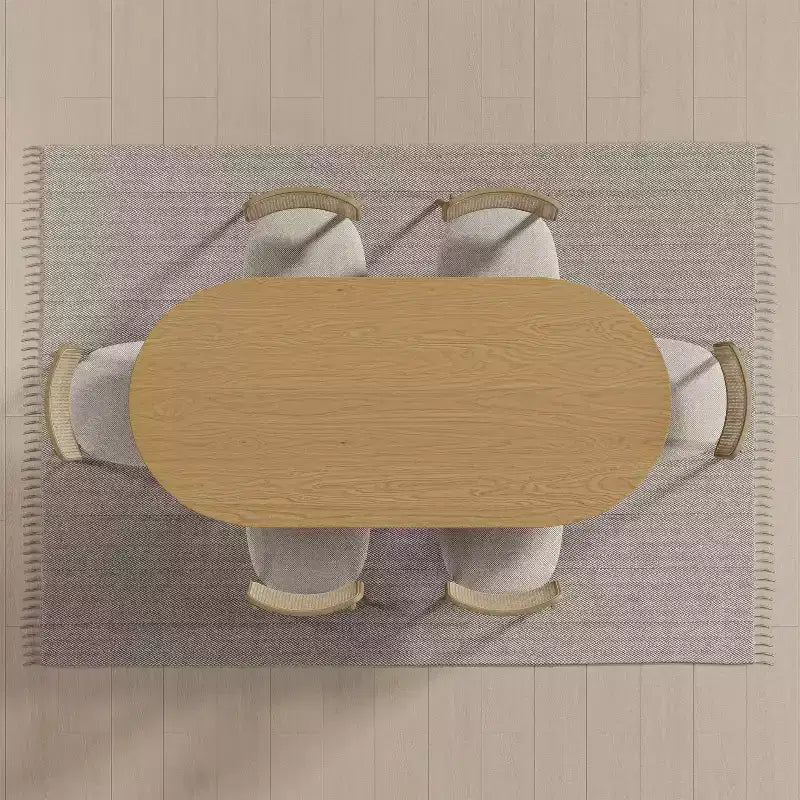 67" Moderner ovaler Bauernhaus-Esstisch – Für 6 Personen, Küche & Esszimmer