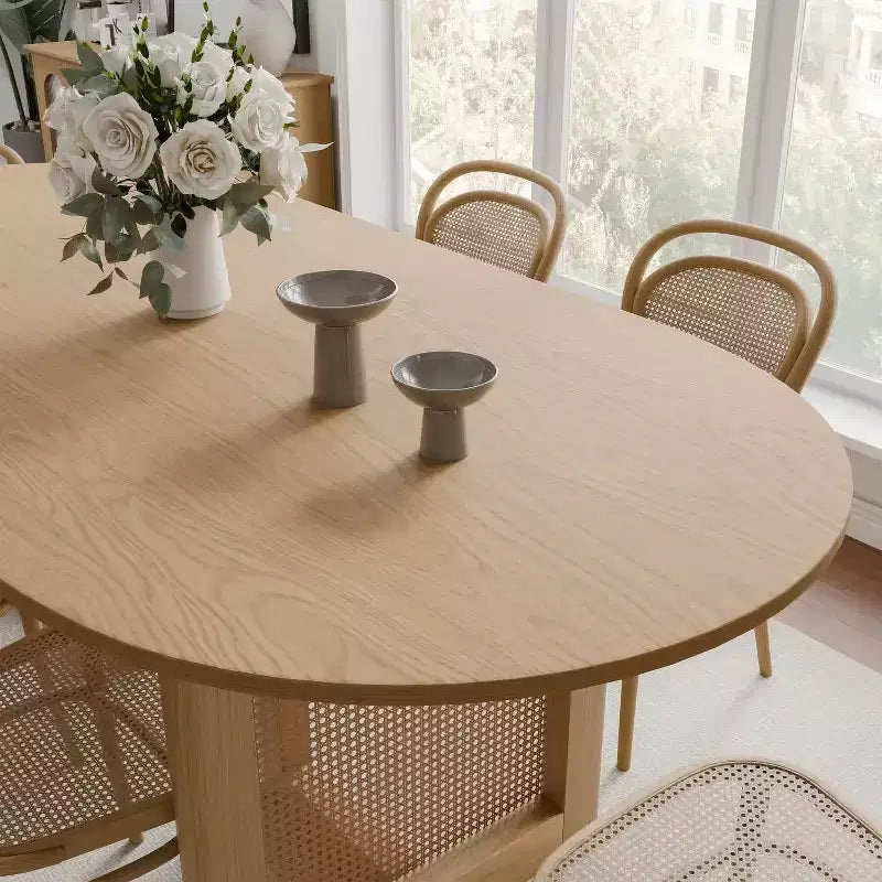 67" Moderner ovaler Bauernhaus-Esstisch – Für 6 Personen, Küche & Esszimmer