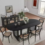67" Moderner ovaler Bauernhaus-Esstisch – Für 6 Personen, Küche & Esszimmer