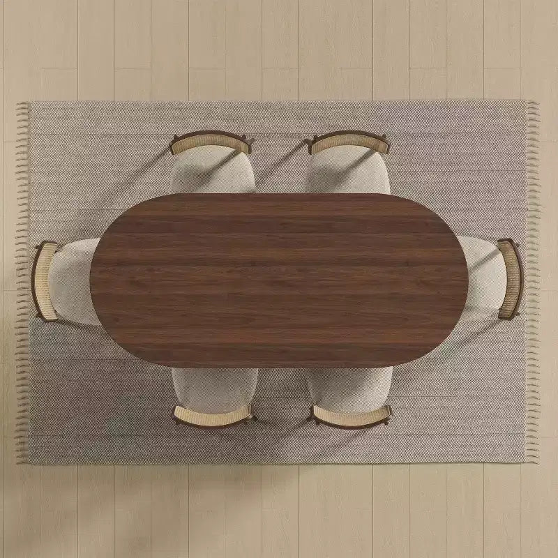 67" Moderner ovaler Bauernhaus-Esstisch – Für 6 Personen, Küche & Esszimmer