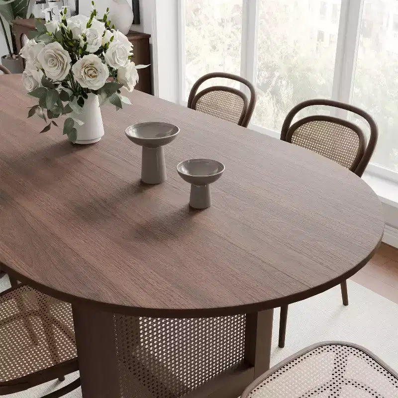 67" Moderner ovaler Bauernhaus-Esstisch – Für 6 Personen, Küche & Esszimmer