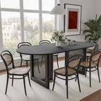 67" Moderner ovaler Bauernhaus-Esstisch – Für 6 Personen, Küche & Esszimmer