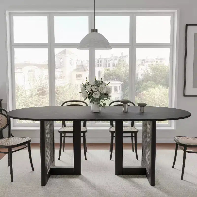 67" Moderner ovaler Bauernhaus-Esstisch – Für 6 Personen, Küche & Esszimmer
