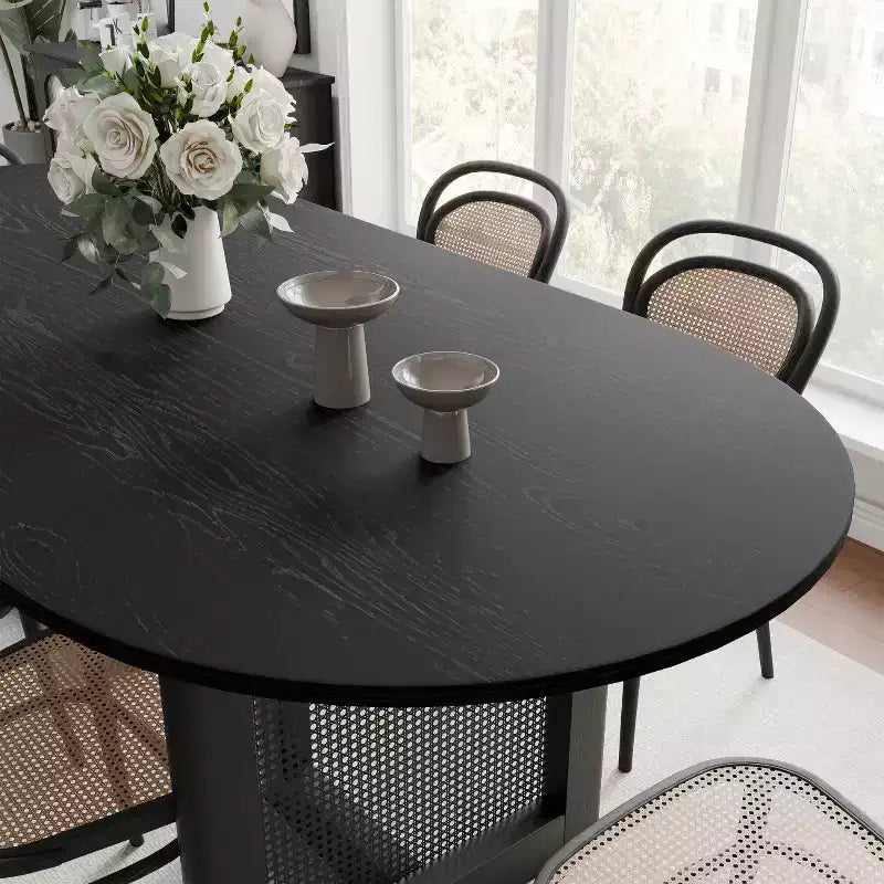 67" Moderner ovaler Bauernhaus-Esstisch – Für 6 Personen, Küche & Esszimmer