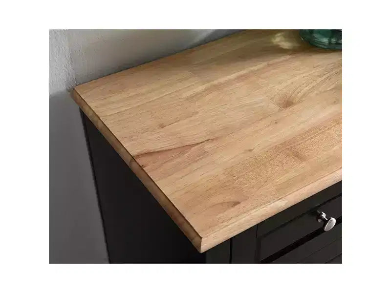 Weinregal Sideboard Buffet Konsolentisch – Aufbewahrungsschrank, Schwarz