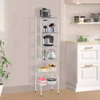 6-Tier Heavy-Duty Wire Shelf Unit – Metal Shelving for Books, Toys, Clothes & Kitchenware