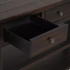 Klassischer Vintage Konsolentisch – 3 Aufbewahrungsschubladen & 2 offene Regale, Flur & Wohnzimmer  