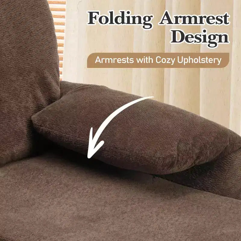 Samt U-förmiges Eck-Schlafsofa – Ecksofa mit Bettfunktion, gepolstert