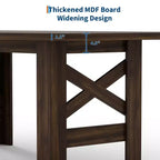 71" rustieke boerderij eettafel – rechthoekige houten keukentafel voor 6-8 personen, zware basis