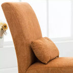 Fauteuil d'appoint en chenille sans accoudoirs – Coussin assorti, pieds en bois massif, design graffiti moderne