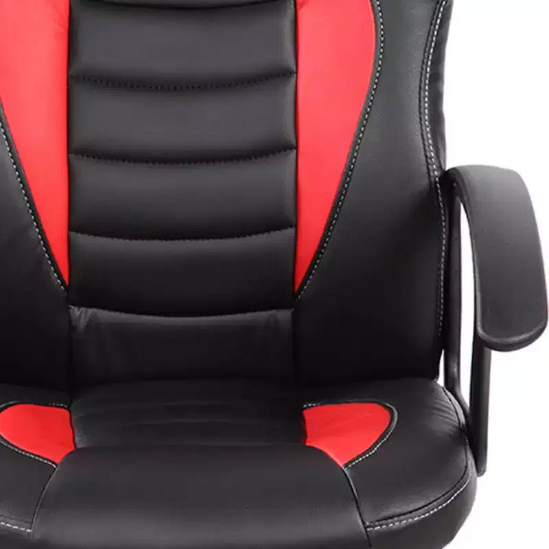 Kids' Ergonomic Gaming Chair – 360° Swivel, Wheels, Computer & Home Office, Black/Red
