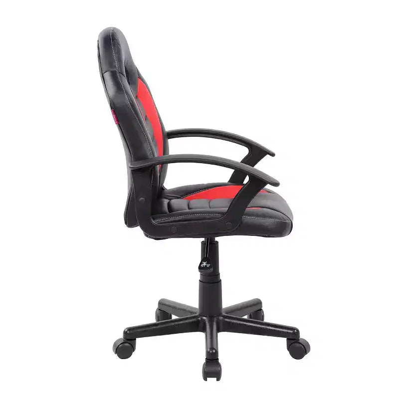 Kids' Ergonomic Gaming Chair – 360° Swivel, Wheels, Computer & Home Office, Black/Red