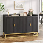 47,2 Zoll gerilltes Sideboard mit Aufbewahrungsschrank, modernes Küchensideboard mit verstellbaren Regalen, Medienkonsole Buffet-Schrank mit Türen