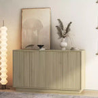 Moderner Holzsideboard – Eingelassener Seitenschrank, verstellbare Regale, Wohnzimmeraufbewahrung