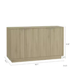 Moderner Holzsideboard – Eingelassener Seitenschrank, verstellbare Regale, Wohnzimmeraufbewahrung
