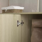 Moderner Holzsideboard – Eingelassener Seitenschrank, verstellbare Regale, Wohnzimmeraufbewahrung