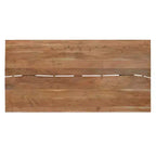 Tavolo da Pranzo Rettangolare 72"x36" Moderno Industriale – Struttura Robusta, Sala da Pranzo