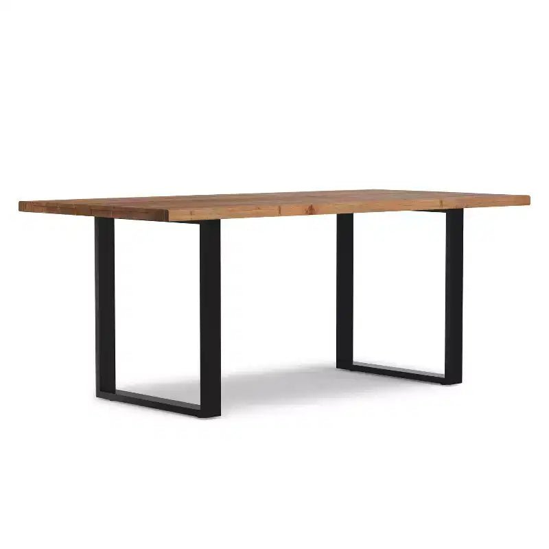 72"x36" Rectangle Modern Industrial Dining Table – Sturdy Build, Dining Room