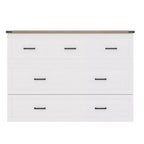 Queen-Size faltbares Plattformbett mit Schrank und Ladestation – Aufbewahrung, Gästezimmer, Weiß