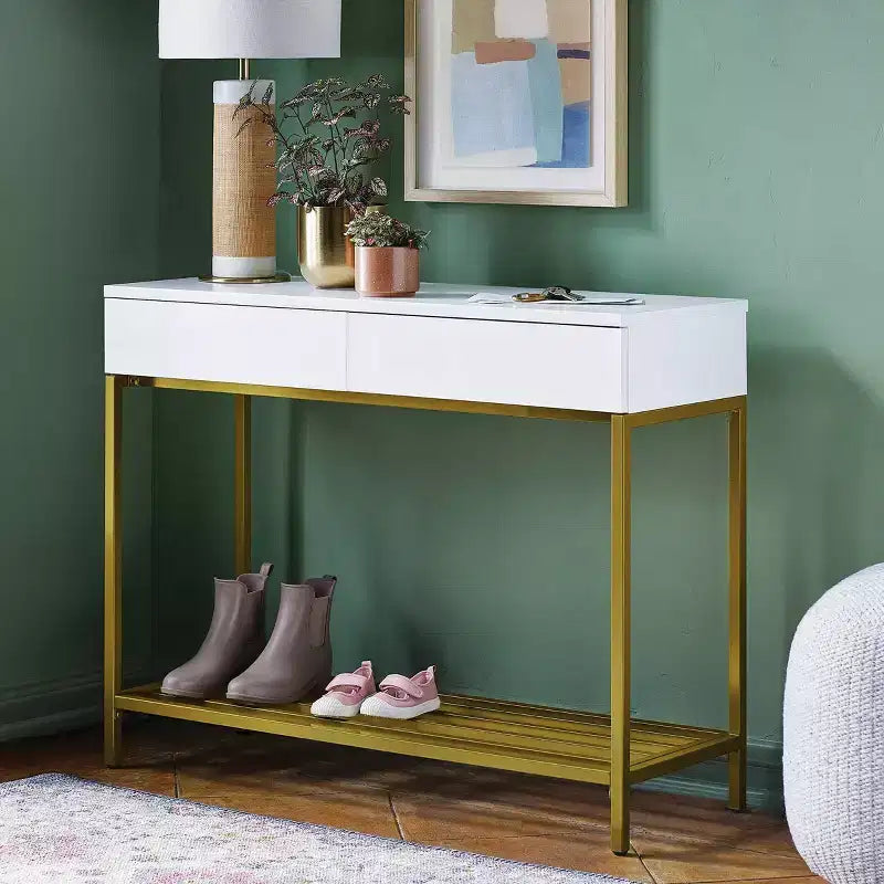 Console Table – White Entryway Sofa Table