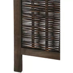 Raumteiler – Korbgeflecht & Holz Diamant-Design