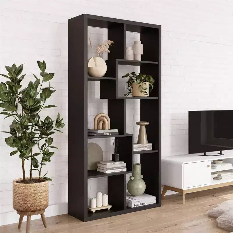 Scandinavian Tall Bookcase – Minimalist Design, Leva Style