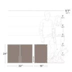 32" Elite stapelbare wandkast – ruimtebesparende opbergoplossing