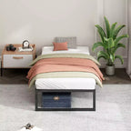 14" metalen platformbedframe – stevig staal, geen boxspring nodig, zwart
