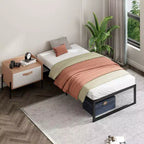 14" metalen platformbedframe – stevig staal, geen boxspring nodig, zwart